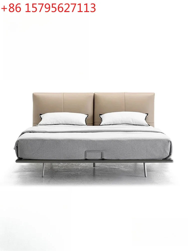 French retro tofu block leather bed steel frame master bedroom modern minimalist light luxury double bed soft bag
French retro tofu block leather bed steel frame master bedroom modern minimalist light luxury double bed soft bag