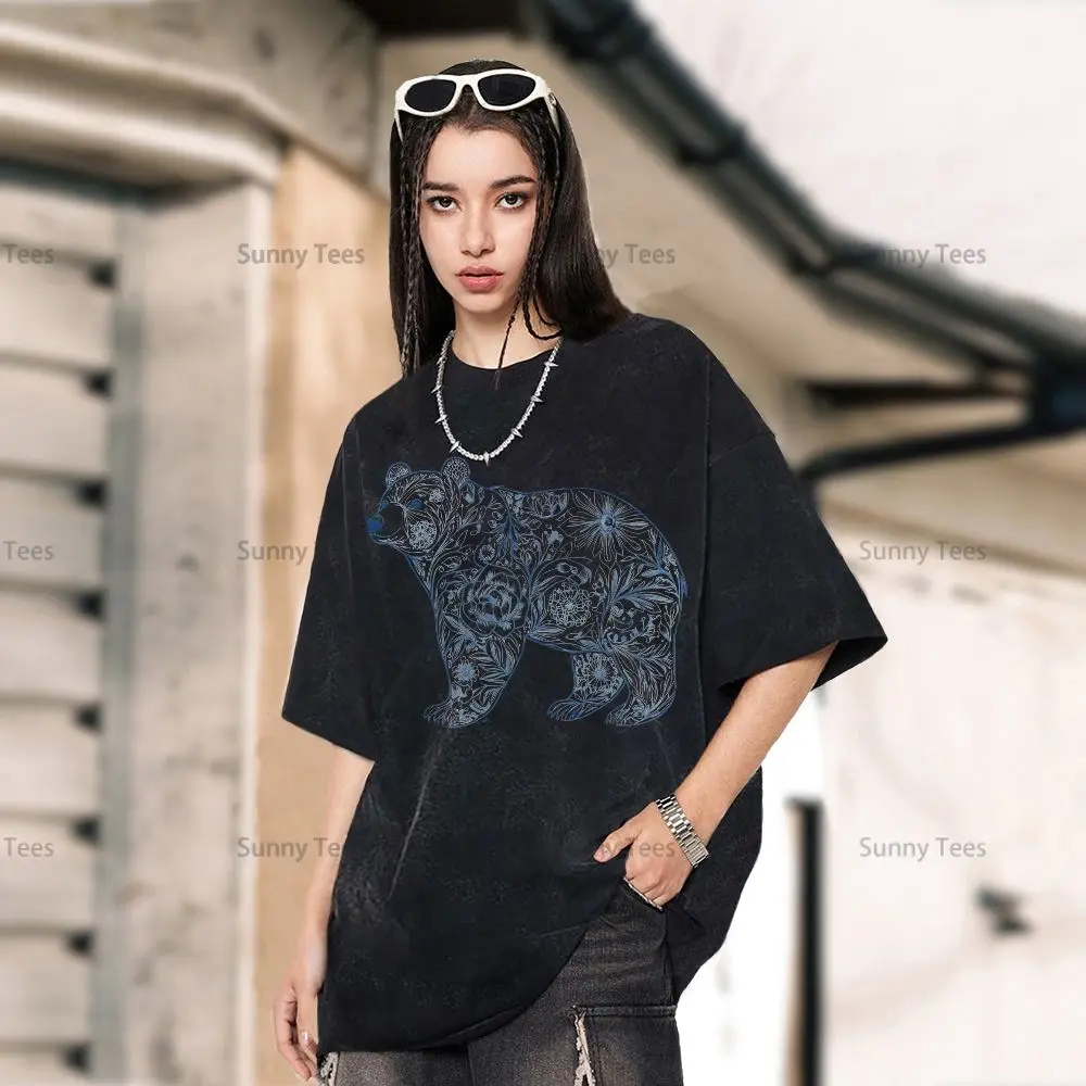 High Quality Women's Cotton T-Shirt Retro Line Blue and White Porcelain Brown Bear Print Clothes Y2k Oversized Gothic Summer Top
High Quality Women's Cotton T-Shirt Retro Line Blue and White Porcelain Brown Bear Print Clothes Y2k Oversized Gothic Summer Top
