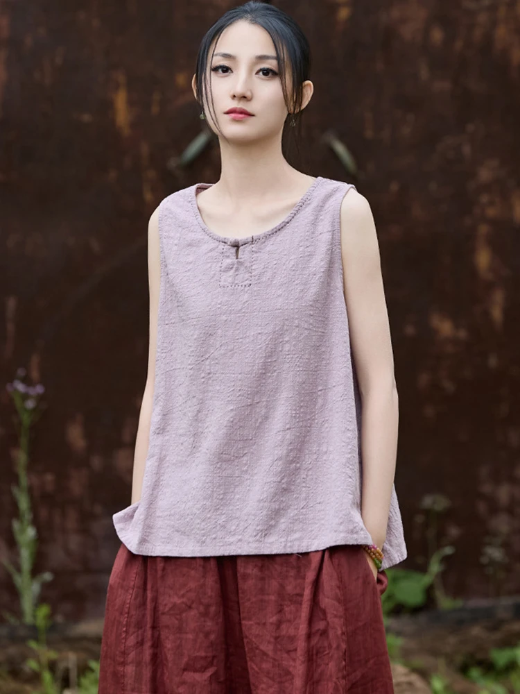 Women Cotton Linen Tank Tops New Arrival 2025 Summer O-neck Plain Color Loose Comfortable Female Sleeveless Tops Tees M1621
Women Cotton Linen Tank Tops New Arrival 2025 Summer O-neck Plain Color Loose Comfortable Female Sleeveless Tops Tees M1621