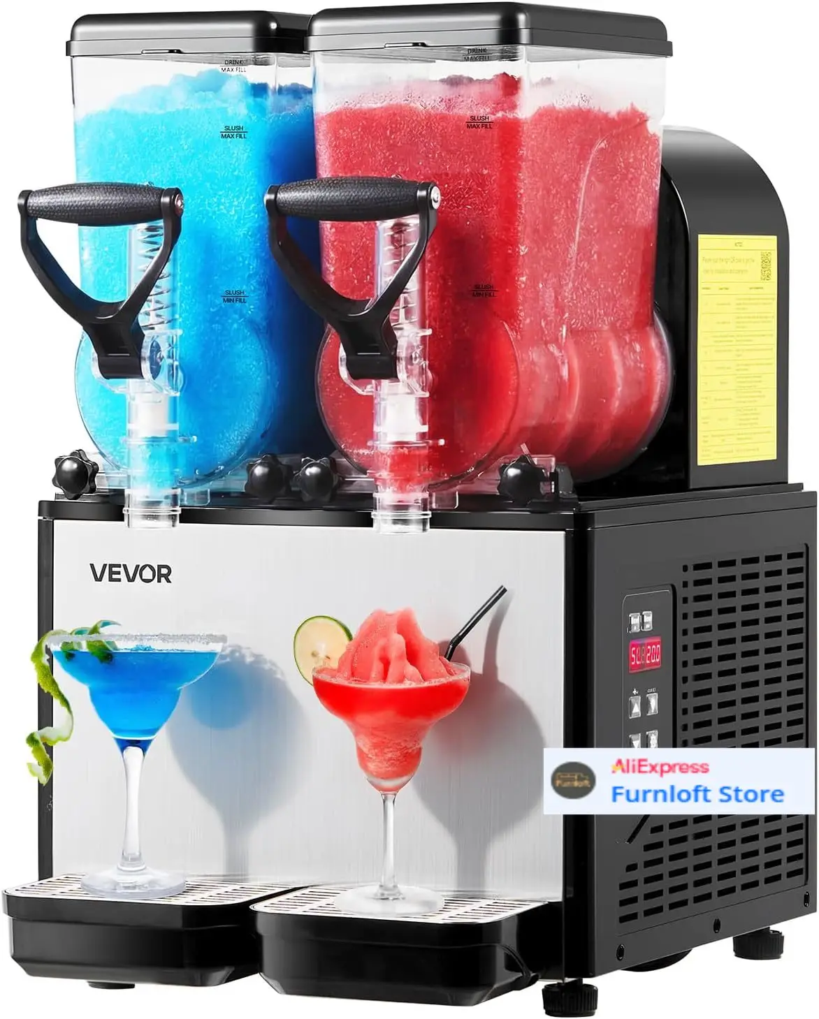 Slushie Machine, 6L/1.6Gal x 2 Tank Commercial Slushy Maker, Frozen Drink Maker with Self-Cleaning, Margarita Machine
Slushie Machine, 6L/1.6Gal x 2 Tank Commercial Slushy Maker, Frozen Drink Maker with Self-Cleaning, Margarita Machine