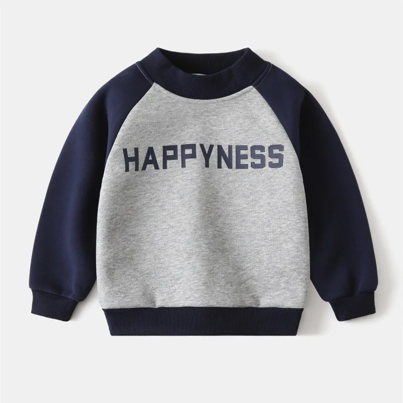 Fleece Boys Sweatshirts Toddler Kids Tops Jacket Happiness Winter Children's Clothes
Fleece Boys Sweatshirts Toddler Kids Tops Jacket Happiness Winter Children's Clothes