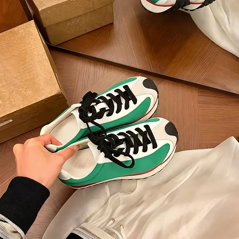 Women's Waffle Sneakers 2026 New Retro German Trainer Shoes Mixed Color Lace Up Platform Casual Sneakers Fashion Walking Shoes
Women's Waffle Sneakers 2026 New Retro German Trainer Shoes Mixed Color Lace Up Platform Casual Sneakers Fashion Walking Shoes
