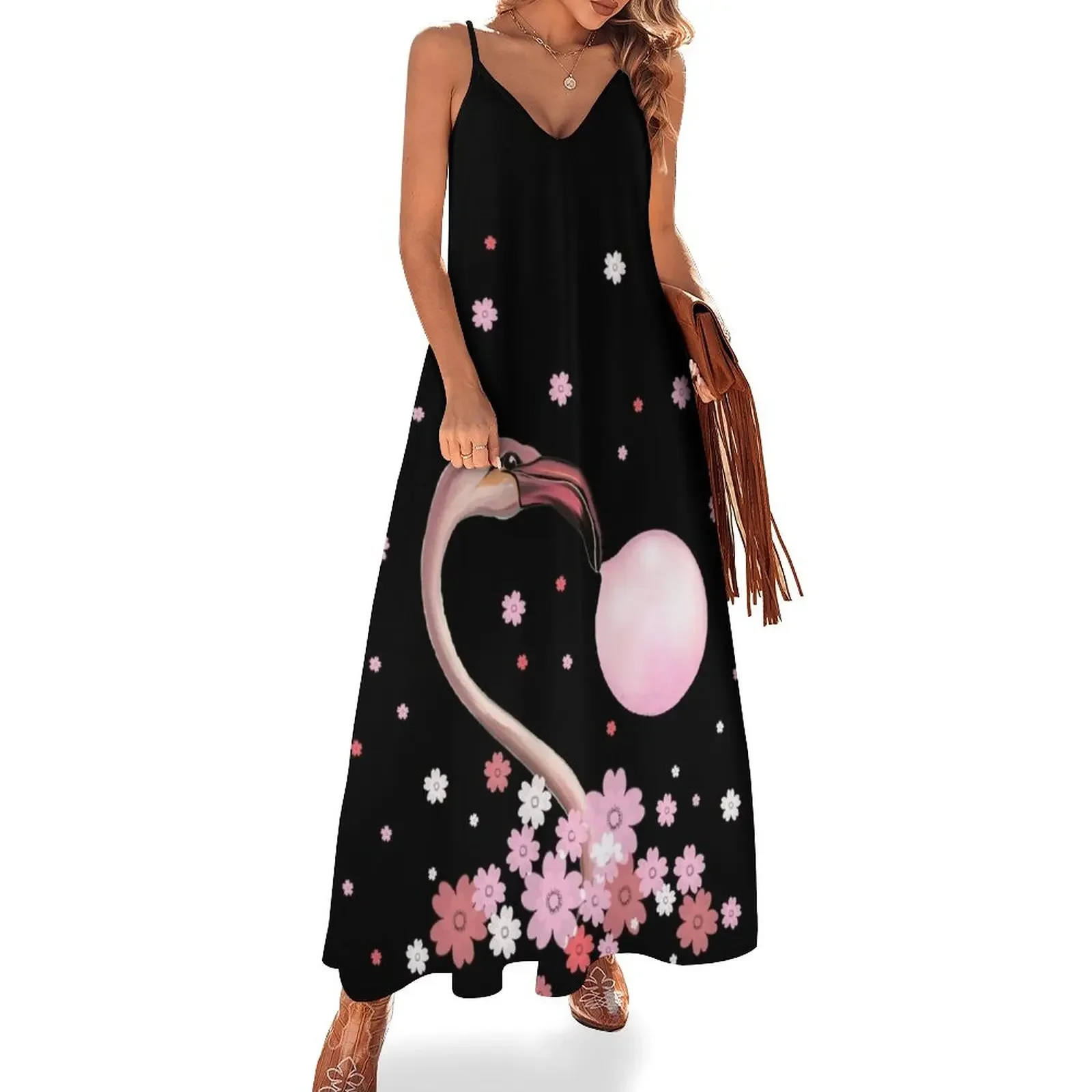 Flamingo, pink flowers and big bubblegum Sleeveless Dress elegant women's sets women dress Dress
Flamingo, pink flowers and big bubblegum Sleeveless Dress elegant women's sets women dress Dress