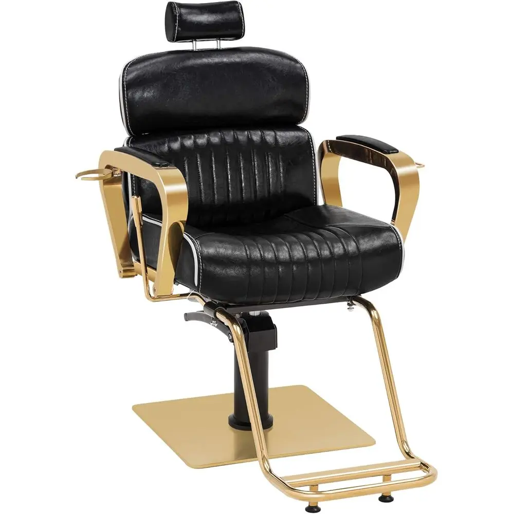 Винтажное парикмахерское кресло золотого цвета с металлическим гидравлическим механизмом откидывания для салонов красоты и стайлинга
Винтажное парикмахерское кресло золотого цвета с металлическим гидравлическим механизмом откидывания для салонов красоты и стайлинга