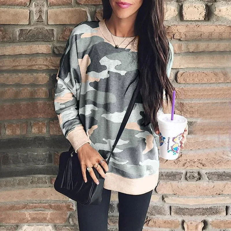 Women Camouflage Printed Sweatshirt Casual o-neck Hoodies Tumblr Oversized Autumn Harajuku Top Female Casual Basic Pullovers
Women Camouflage Printed Sweatshirt Casual o-neck Hoodies Tumblr Oversized Autumn Harajuku Top Female Casual Basic Pullovers