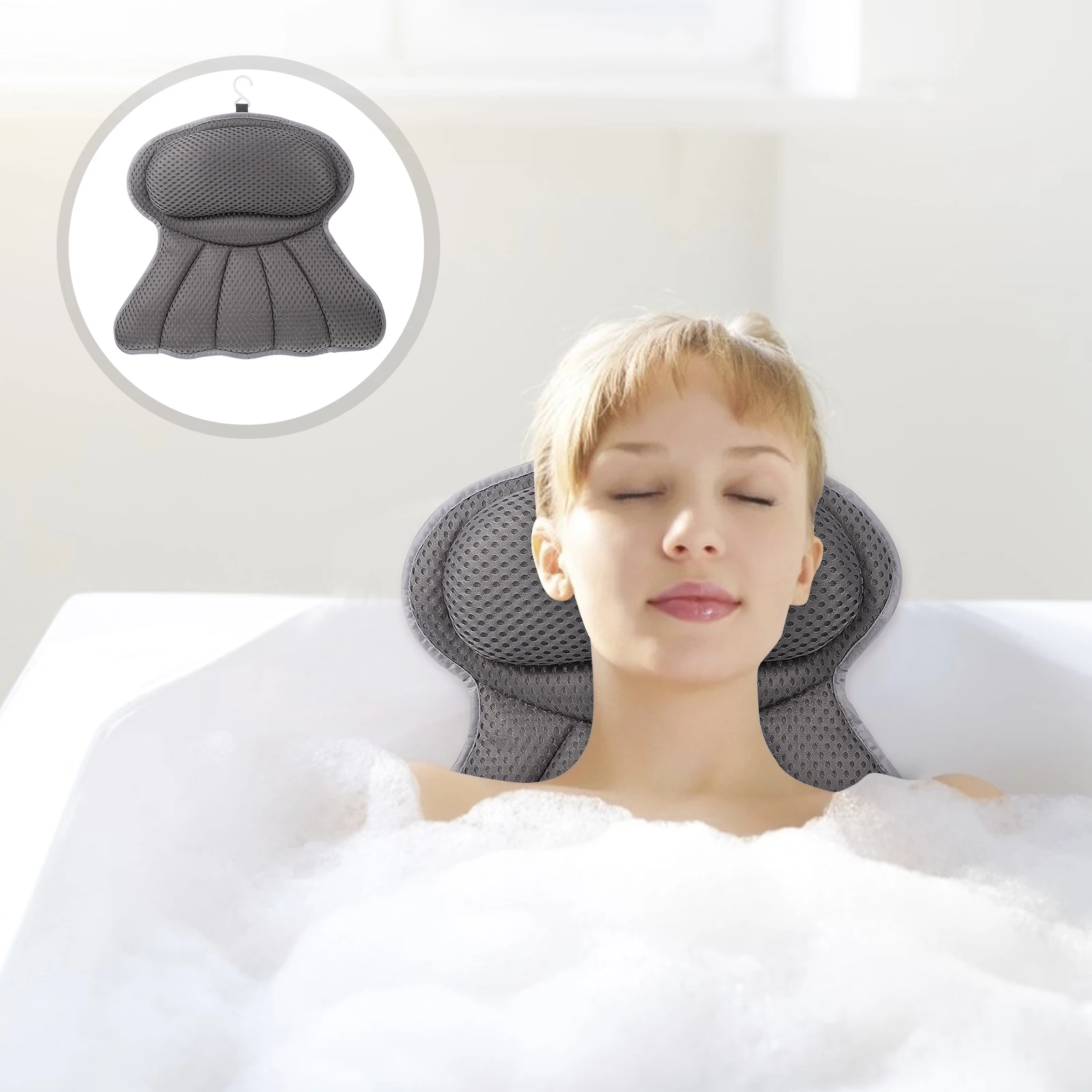 1 pc Fish Tail Bathtub Pillow Foldable Bath Head Support Cloth Spa Pillow Travel Home Bathroom Supplies Grey
1 pc Fish Tail Bathtub Pillow Foldable Bath Head Support Cloth Spa Pillow Travel Home Bathroom Supplies Grey