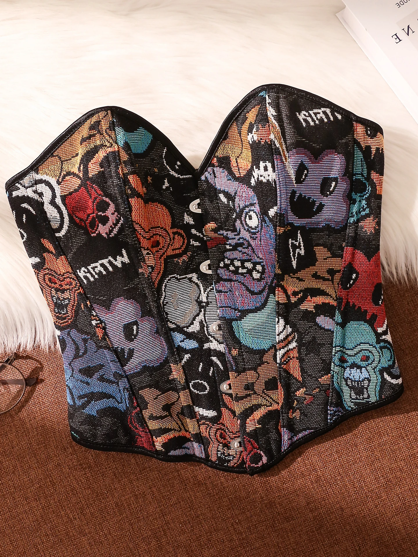 Sexy Skeleton Print Halter Vest Women's Outerwear Polyester Fiber Short Style Print Design Halloween Theme Slimming Top
Sexy Skeleton Print Halter Vest Women's Outerwear Polyester Fiber Short Style Print Design Halloween Theme Slimming Top