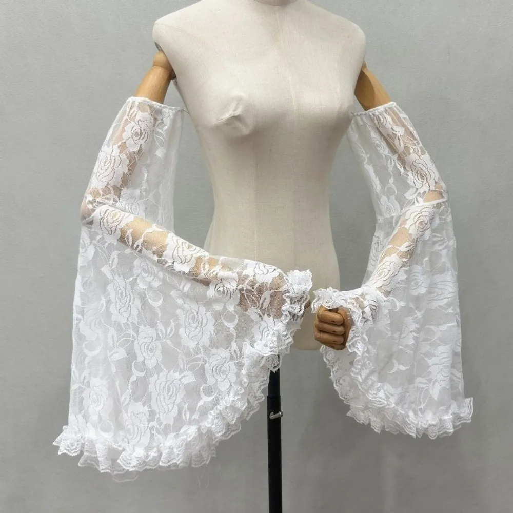 Fashion Sunscreen Long Tulle Sleeves Breathable Thin Detachable Sleeves Lace Gothic Wedding Gloves Wedding Party
Fashion Sunscreen Long Tulle Sleeves Breathable Thin Detachable Sleeves Lace Gothic Wedding Gloves Wedding Party
