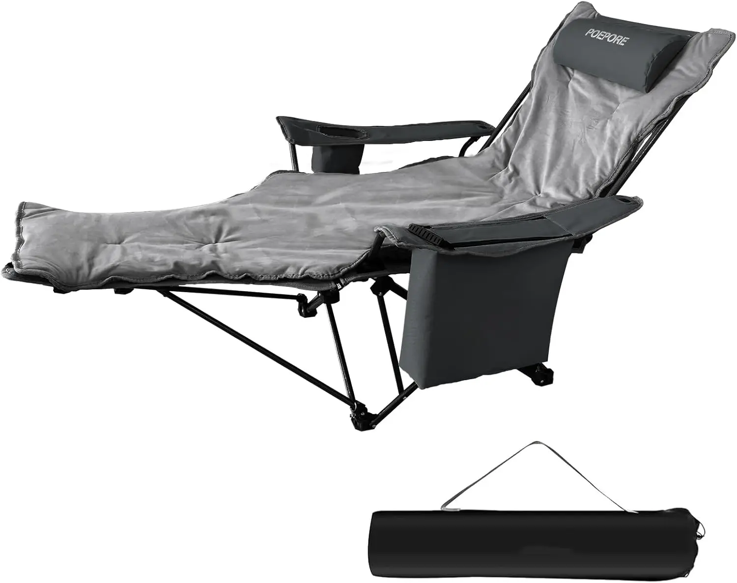 Reclining Camping Chair with Foot Rest, Folding Lounger for Adults, Includes Cooler Bag and Cup Holder
Reclining Camping Chair with Foot Rest, Folding Lounger for Adults, Includes Cooler Bag and Cup Holder