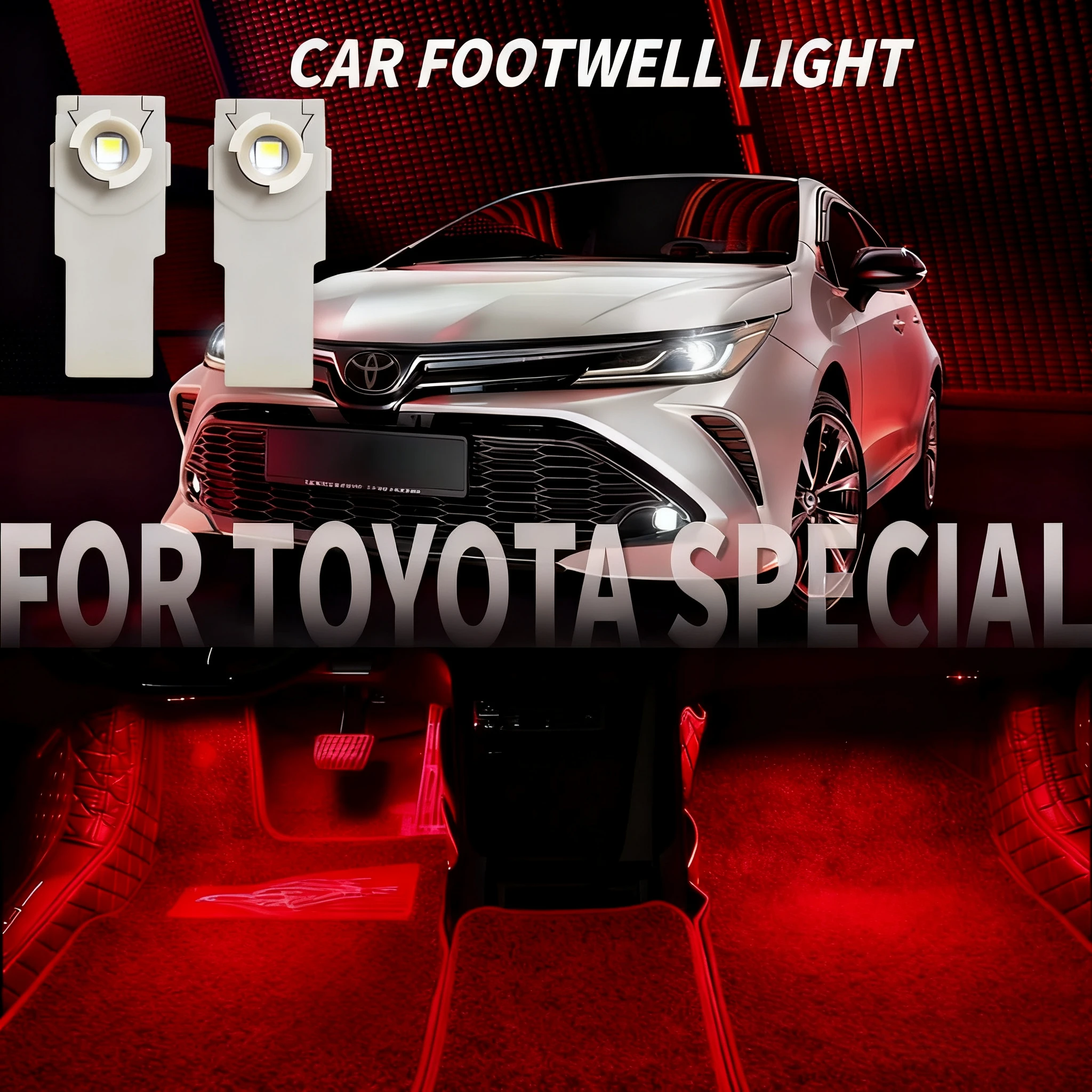 2PCS Interior Footwell LED Light for Toyota Camry Corolla RAV4 Crown Lexus accessories glovebox Decorative Illuminator Connector
2PCS Interior Footwell LED Light for Toyota Camry Corolla RAV4 Crown Lexus accessories glovebox Decorative Illuminator Connector