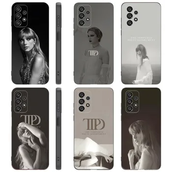 T-TaylorS TTPD S-SwiftS 휴대폰 케이스, 삼성 갤럭시 A91,A80,A73,A72 ,A71,A53A52,A32 ,A31A22,A21s,A20, 블랙 커버