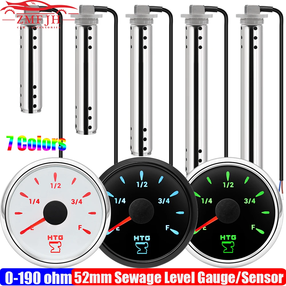 Custom 150-550mm Sewage Level Sensor 0-190ohm 52mm Holding Tank Gauge 7Color LED HTG Waste Level Meter Waterproof Car Boat Yacht
Custom 150-550mm Sewage Level Sensor 0-190ohm 52mm Holding Tank Gauge 7Color LED HTG Waste Level Meter Waterproof Car Boat Yacht