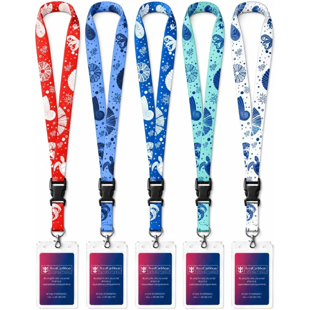 5 Pack Lanyards for Cruise Ship Cards, Essential 2026, ID Badge Lanyards with Detachable Buckle & Waterproof Holders
5 Pack Lanyards for Cruise Ship Cards, Essential 2026, ID Badge Lanyards with Detachable Buckle & Waterproof Holders