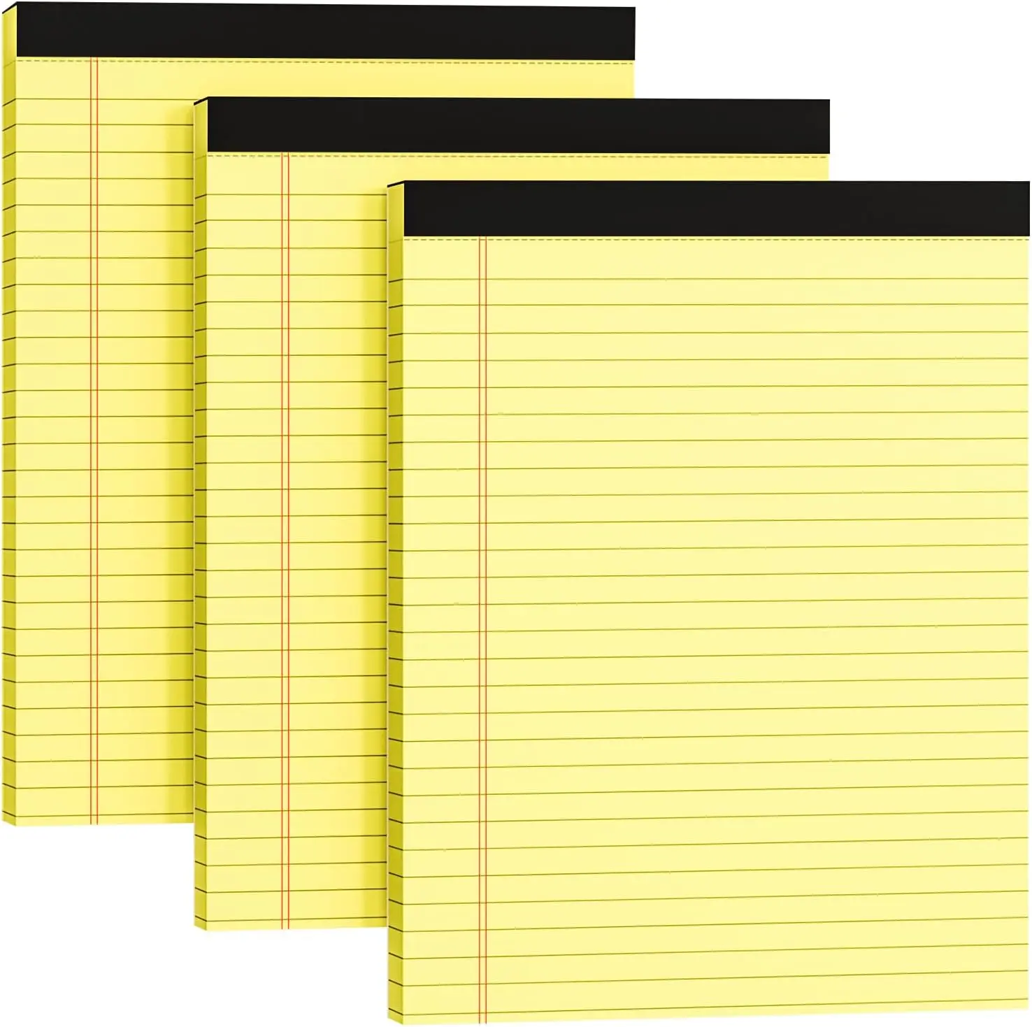 3 Pack Yellow Legal Pads 8.5x11, Wide Ruled, 30 Sheets Each, for Office School Home
3 Pack Yellow Legal Pads 8.5x11, Wide Ruled, 30 Sheets Each, for Office School Home