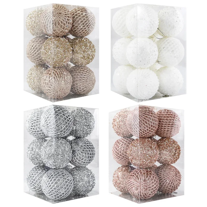 12Pcs 8cm Christmas Tree Balls Ornament Big Glitter White Red Xmas Tree Hanging Pendant Decoration For Home 2025 New Year Gift
12Pcs 8cm Christmas Tree Balls Ornament Big Glitter White Red Xmas Tree Hanging Pendant Decoration For Home 2025 New Year Gift