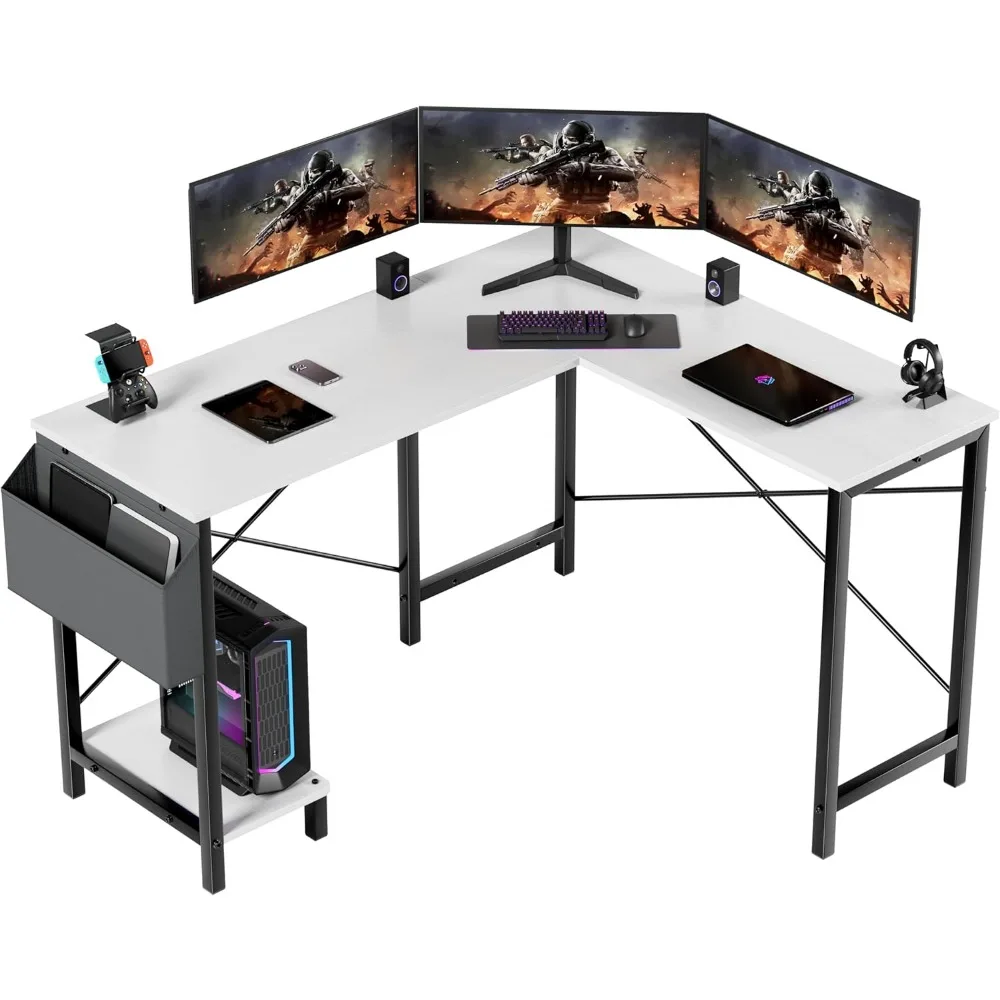 50 L Shaped Gaming Desk with Reversible Corner - Home Office Computer Desk with Wood Top, Metal Frame, CPU Stand & Storag
50 L Shaped Gaming Desk with Reversible Corner - Home Office Computer Desk with Wood Top, Metal Frame, CPU Stand & Storag