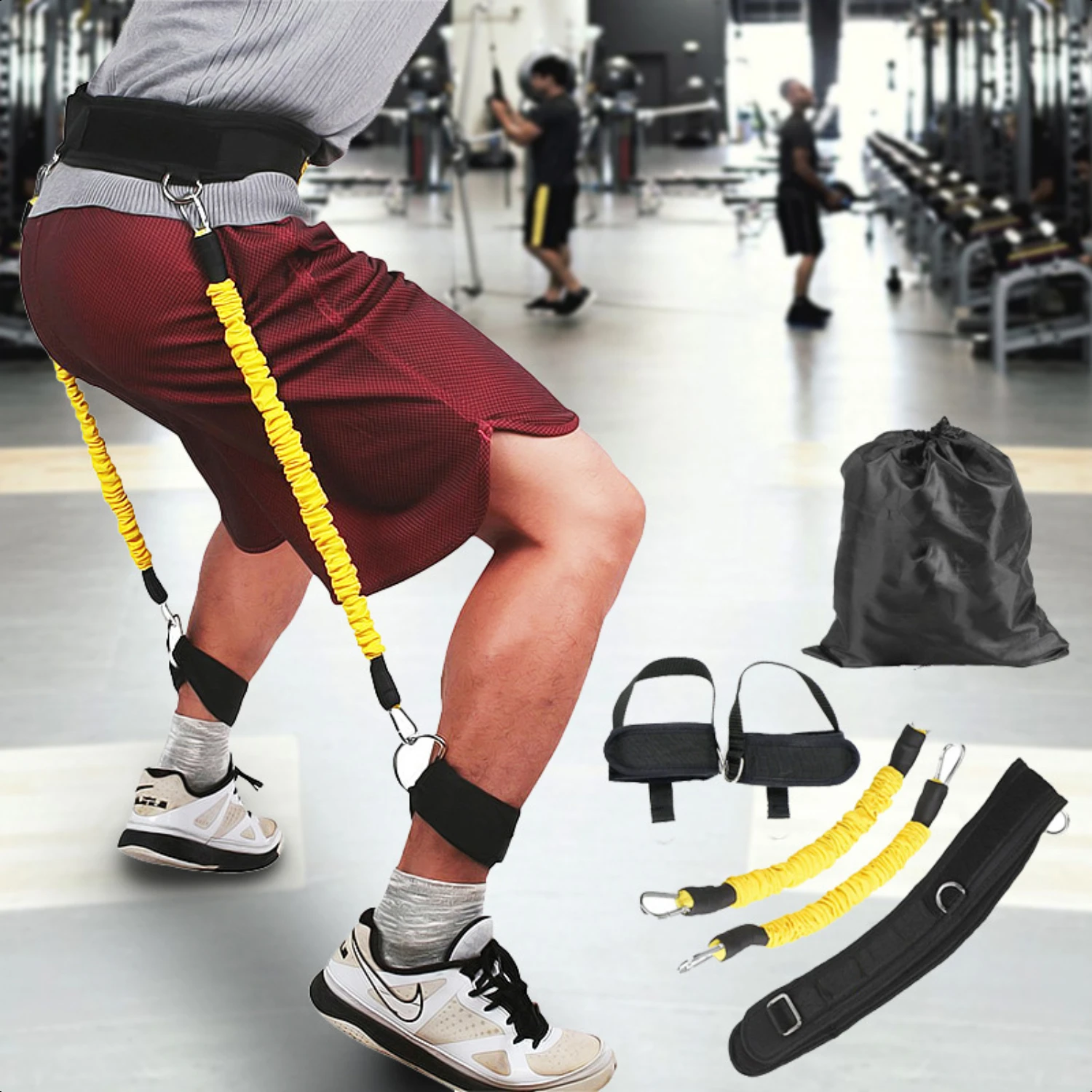Training Resistance Band Leg Power Strengthen Pull Rope Belt System Cable Machine Gym Workout Fitness Equipment
Training Resistance Band Leg Power Strengthen Pull Rope Belt System Cable Machine Gym Workout Fitness Equipment