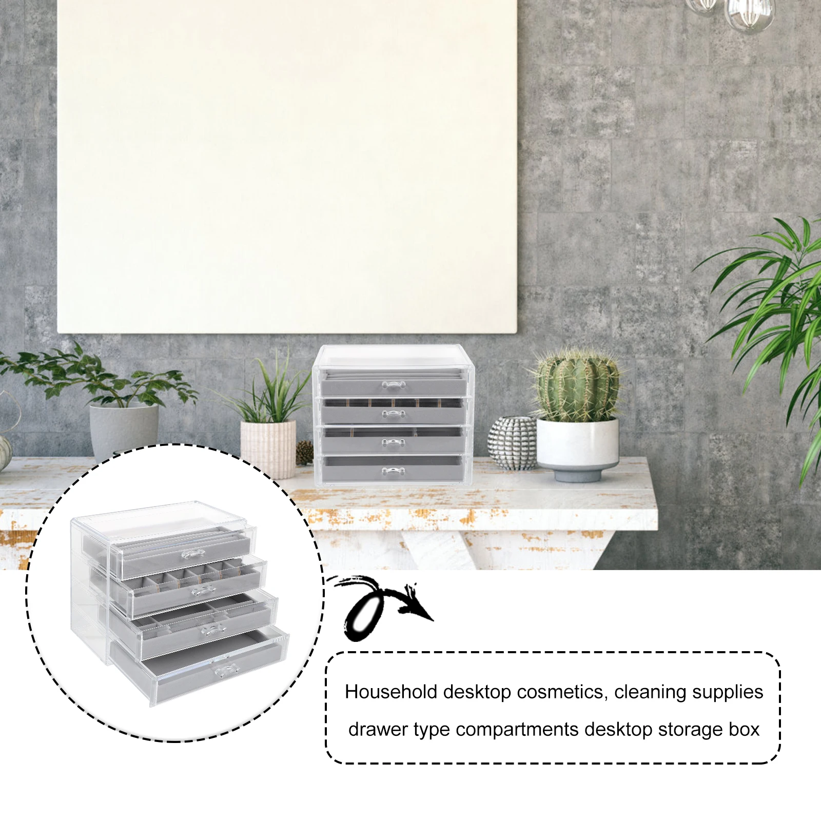 Storage Box Multi-compartment Drawer Organizer Lipstick Container High-quality Material Durable Compact Size Practical
Storage Box Multi-compartment Drawer Organizer Lipstick Container High-quality Material Durable Compact Size Practical