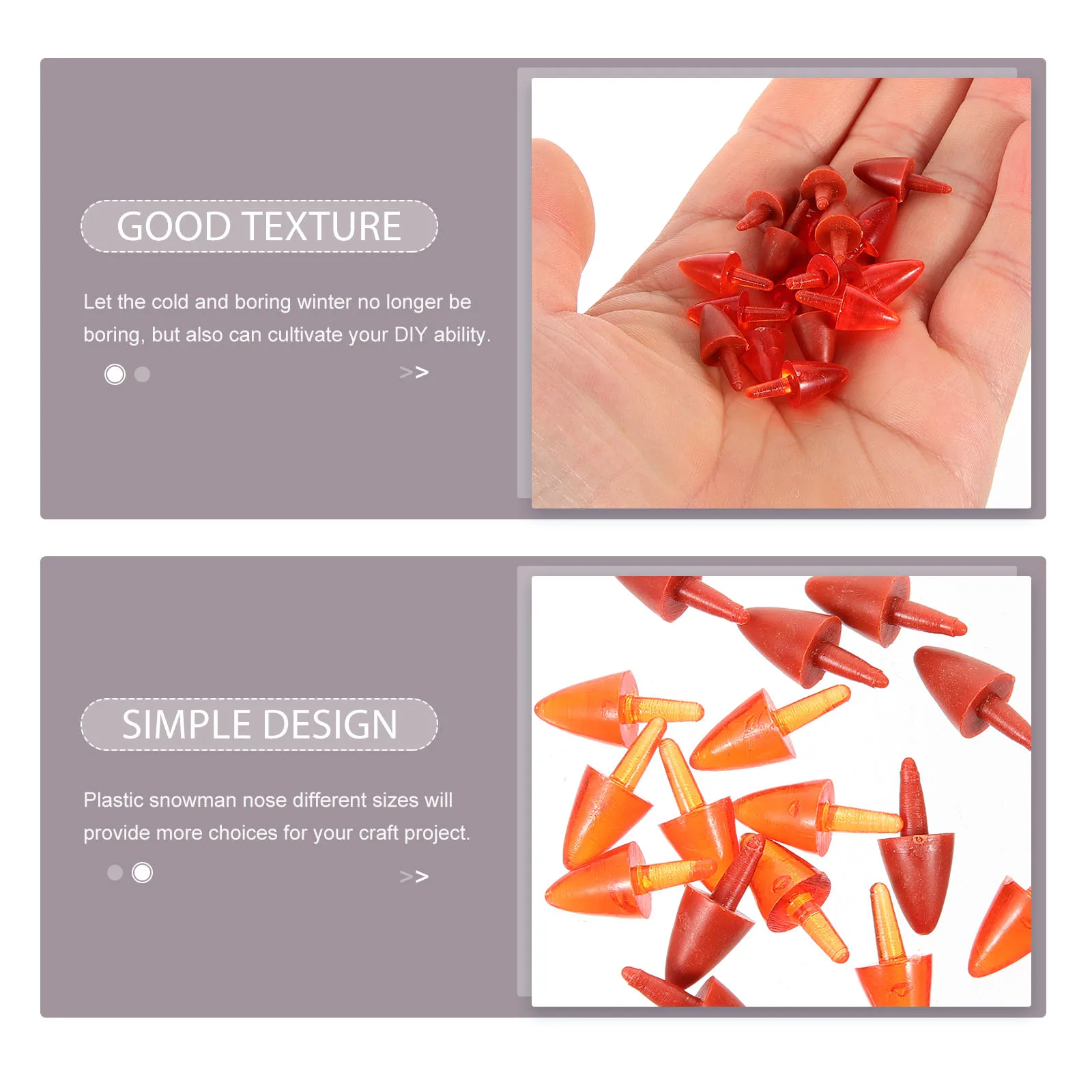 200 Pcs Snowman Nose Accessory Safety for Crafting Decorate Diy Plastic Making Material Dress up Winter
200 Pcs Snowman Nose Accessory Safety for Crafting Decorate Diy Plastic Making Material Dress up Winter