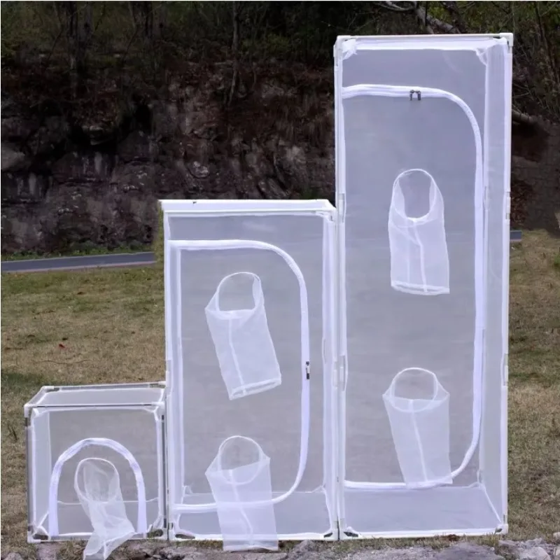 Breathable Mesh Observation Cage for Insect Rearing - 0.1mm Grid Size with Double Sleeves, Removable and Mosquito-Proof
Breathable Mesh Observation Cage for Insect Rearing - 0.1mm Grid Size with Double Sleeves, Removable and Mosquito-Proof