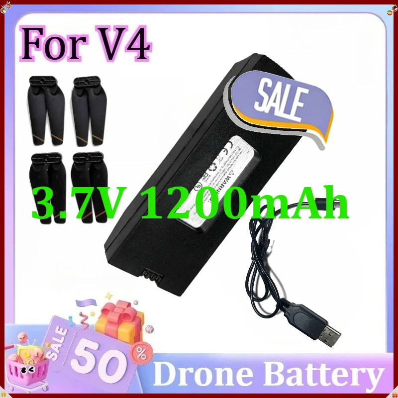 New 4DRC V4 Battery For V4 Drone Battery RC Quadcopter Replacement Accessory Parts 3.7V 1200mAh
New 4DRC V4 Battery For V4 Drone Battery RC Quadcopter Replacement Accessory Parts 3.7V 1200mAh