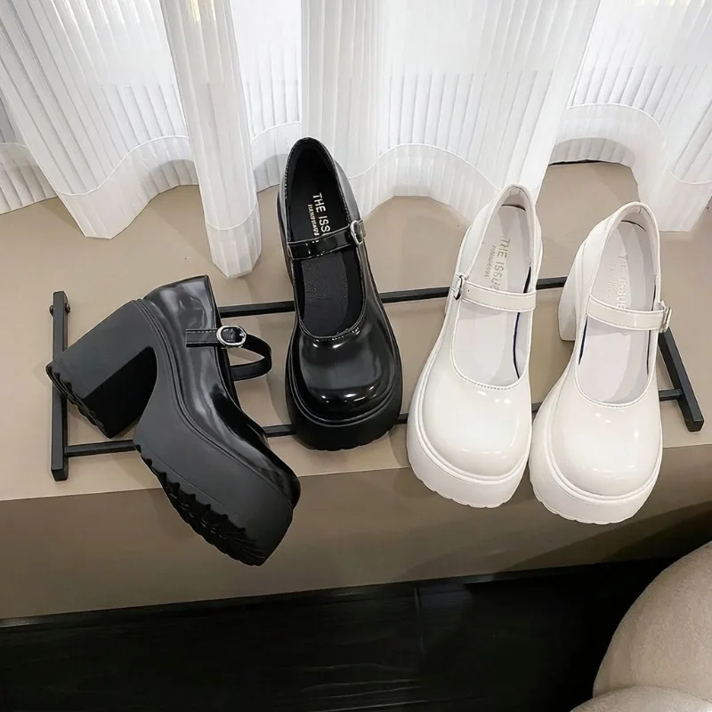 Goth Lolita Mary Jane Shoes, Retro Round Toe Super High Heels, Chunky Platform Pumps, Ankle Buckle Cosplay Party Street Shoes
Goth Lolita Mary Jane Shoes, Retro Round Toe Super High Heels, Chunky Platform Pumps, Ankle Buckle Cosplay Party Street Shoes