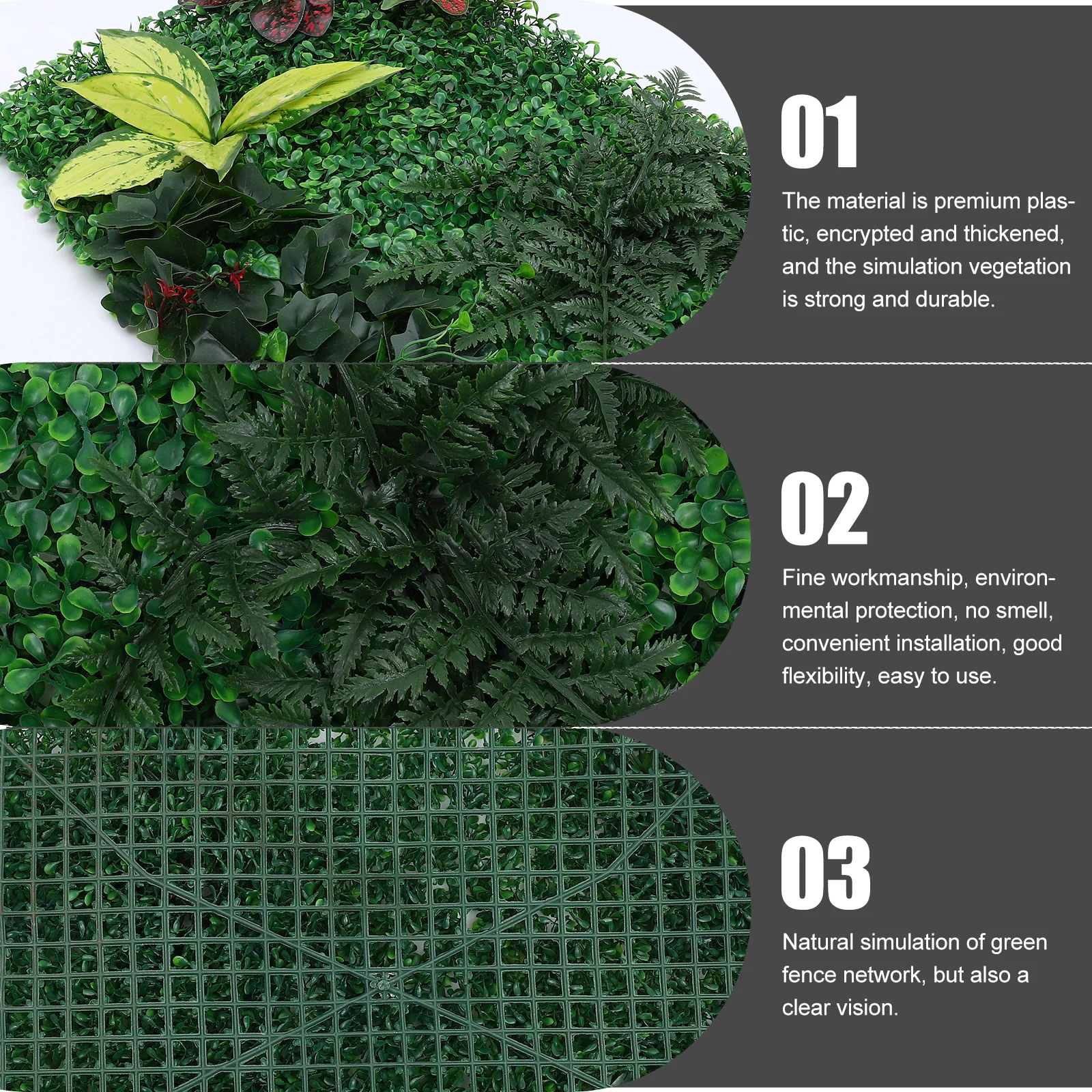 Artificial Plant Grass Panel Fence Screen Outdoor Garden Backyard Patio Wall Decoration Simulation Green Plant Wall Ornament
Artificial Plant Grass Panel Fence Screen Outdoor Garden Backyard Patio Wall Decoration Simulation Green Plant Wall Ornament