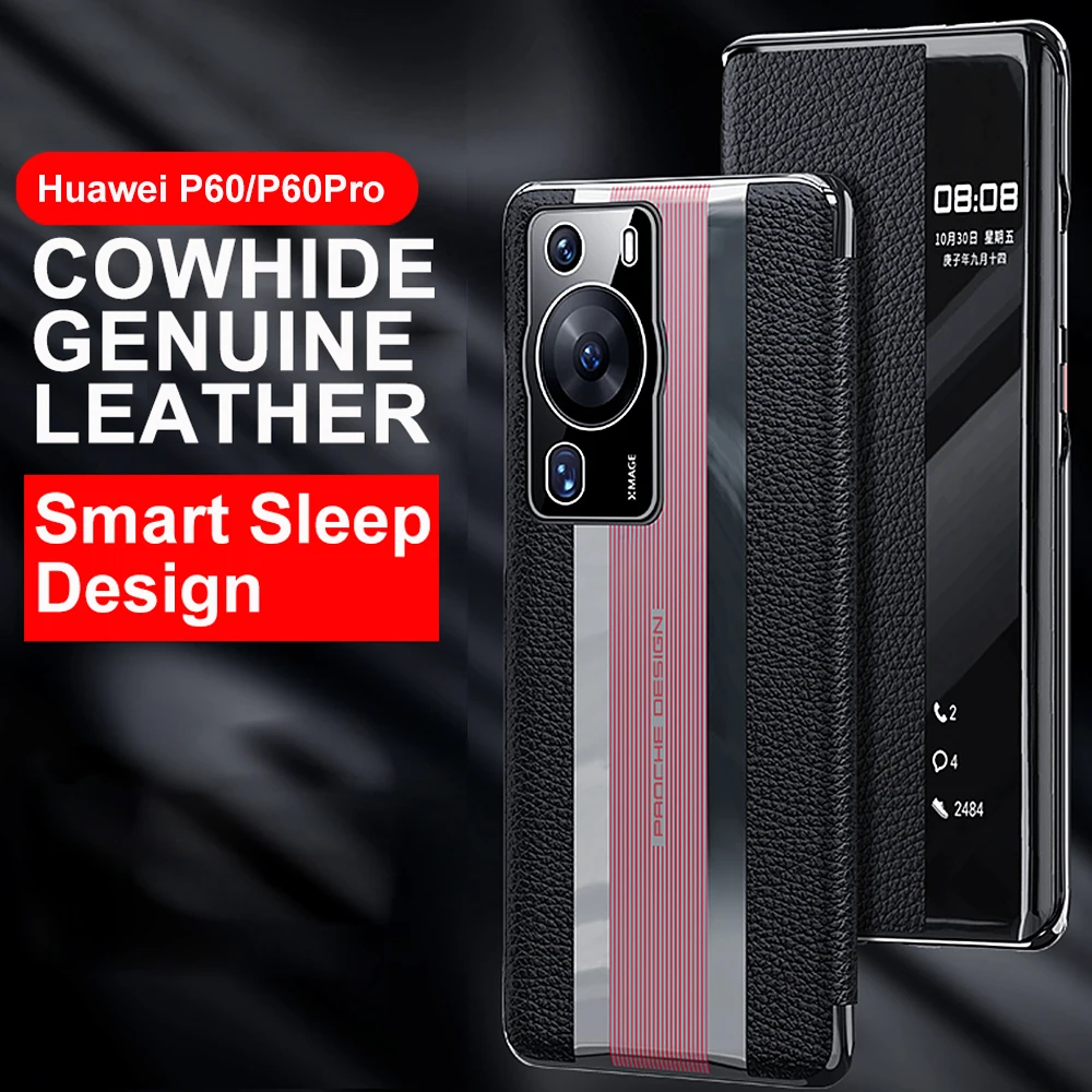 Cowhide Leather Flip Case For Huawei P60 Pro Business Smart Sleep Wake Porsche Design Cell Phone Cover For Huawei P60 Coque
Cowhide Leather Flip Case For Huawei P60 Pro Business Smart Sleep Wake Porsche Design Cell Phone Cover For Huawei P60 Coque