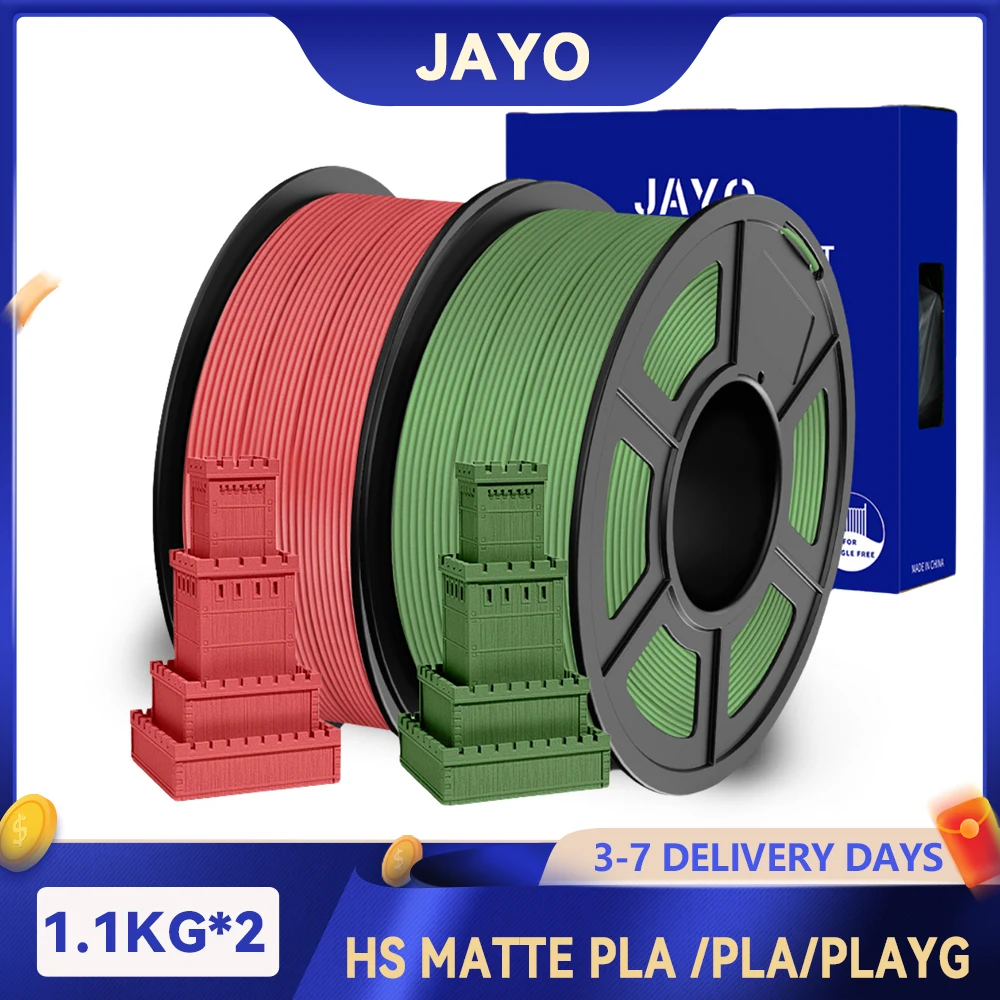 JAYO 2 Rolls 3D High Speed Matte PLA / PLA Matte / PLA Printer Filament 1.75mm 3D Printer Filament Neatly Wound PLA for 3D
JAYO 2 Rolls 3D High Speed Matte PLA / PLA Matte / PLA Printer Filament 1.75mm 3D Printer Filament Neatly Wound PLA for 3D