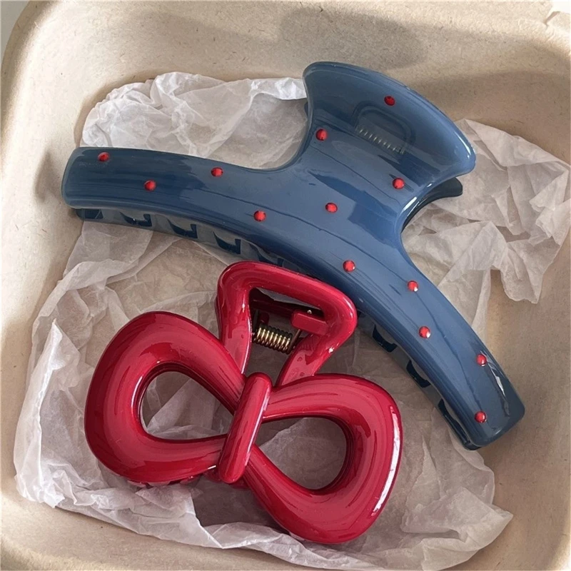 1Pcs Vintage Blue Polka Dot Red Bow Hair Clip Shark Claw Clamp Hairpin Barrette Korean Hair Headwear Accessory For Women
1Pcs Vintage Blue Polka Dot Red Bow Hair Clip Shark Claw Clamp Hairpin Barrette Korean Hair Headwear Accessory For Women