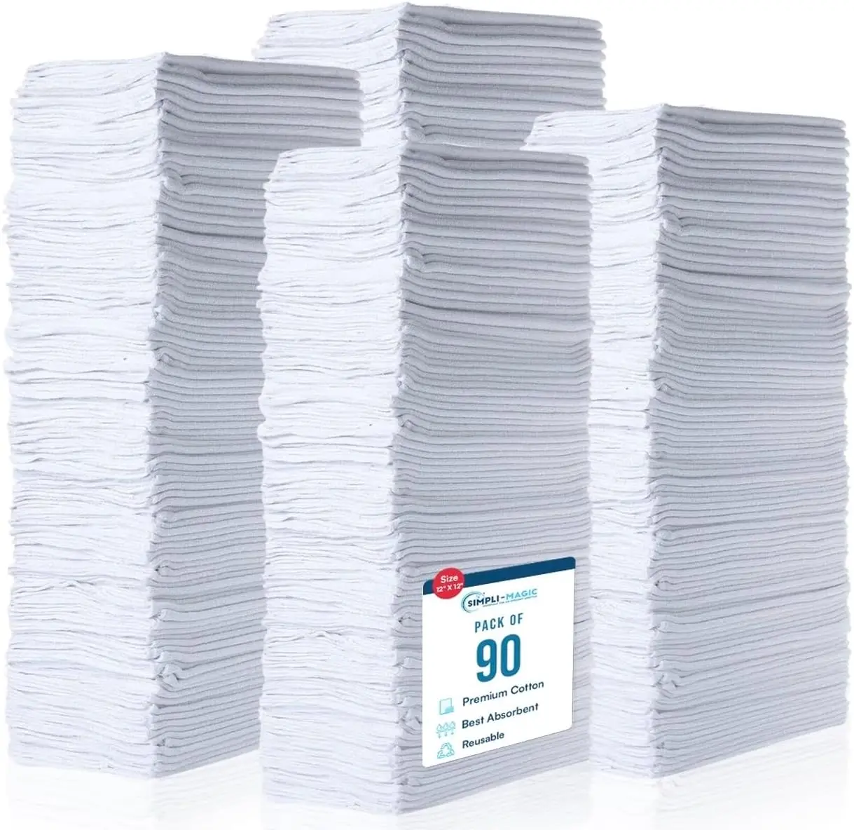 90-Pack Cotton Shop Towels 14"x12" – Reusable Cleaning Rags for Auto, Garage & Home
90-Pack Cotton Shop Towels 14"x12" – Reusable Cleaning Rags for Auto, Garage & Home