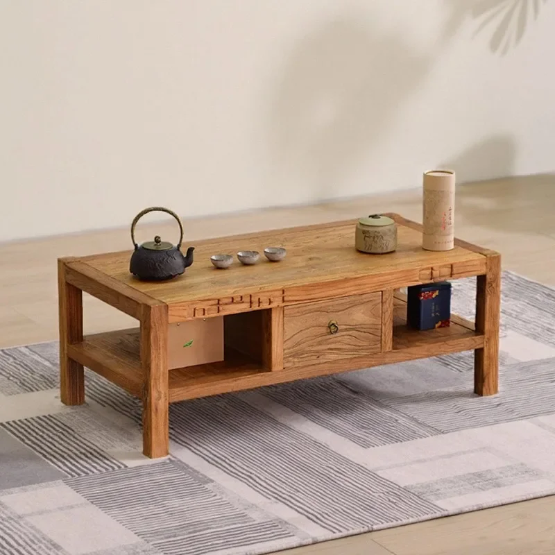wabi-sabi wind coffee table old elm sofa coffee table, solid wood storage storage low table
wabi-sabi wind coffee table old elm sofa coffee table, solid wood storage storage low table