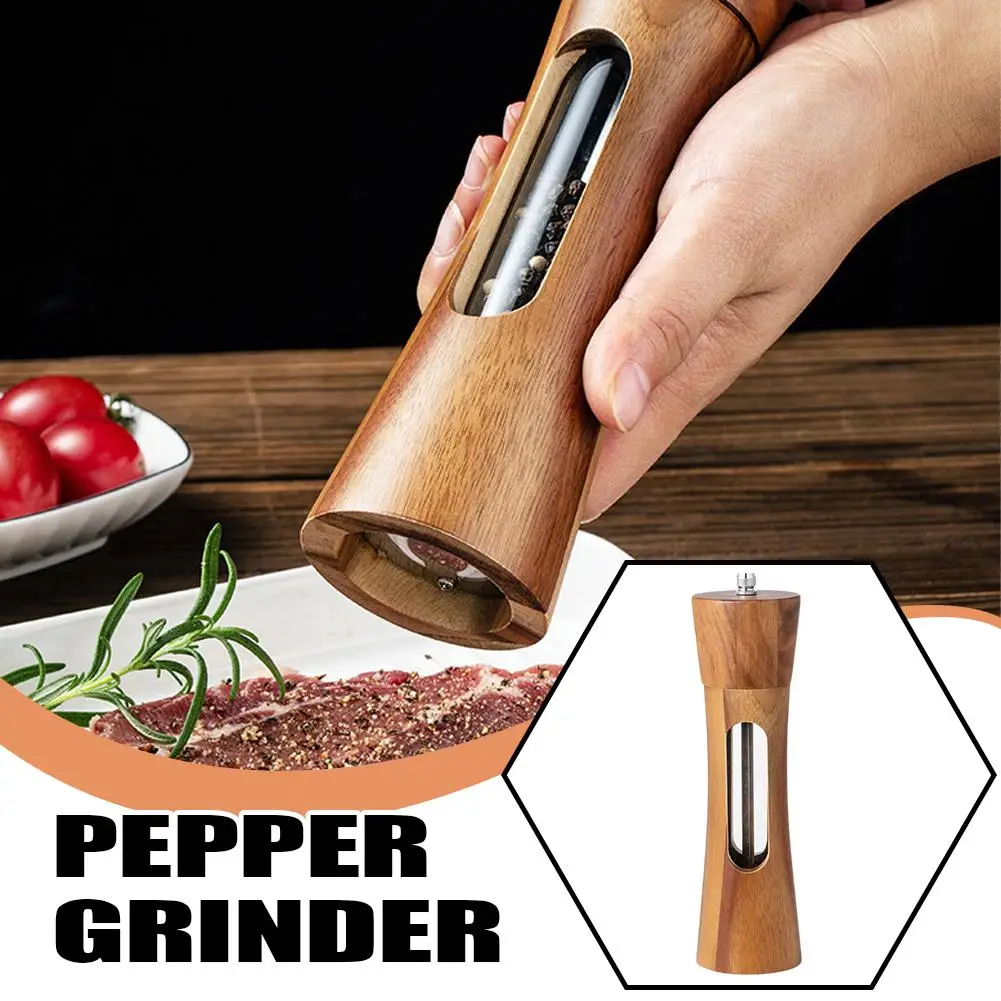 1 шт. кухонная мельница для специй из акации, прозрачная мельница для соли и перца с керамическим механизмом, емкость для приправ, кухонный инструмент
1 шт. кухонная мельница для специй из акации, прозрачная мельница для соли и перца с керамическим механизмом, емкость для приправ, кухонный инструмент