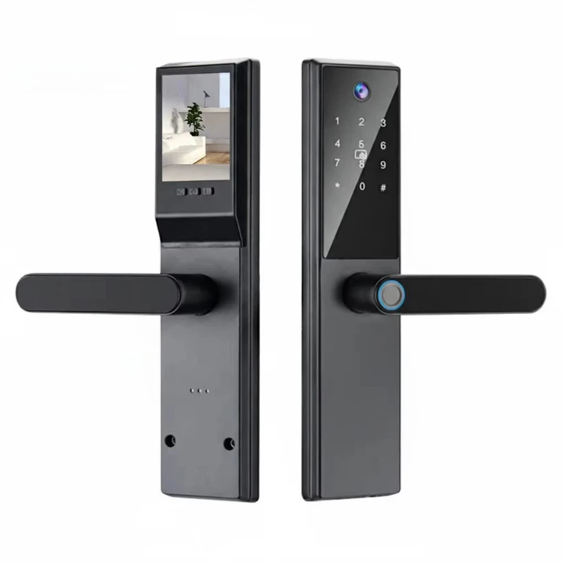 Secure Smart Digital Door Lock with Face Recognition and IC Card WiFi Doodle App Control, Aluminum Door Compatible with