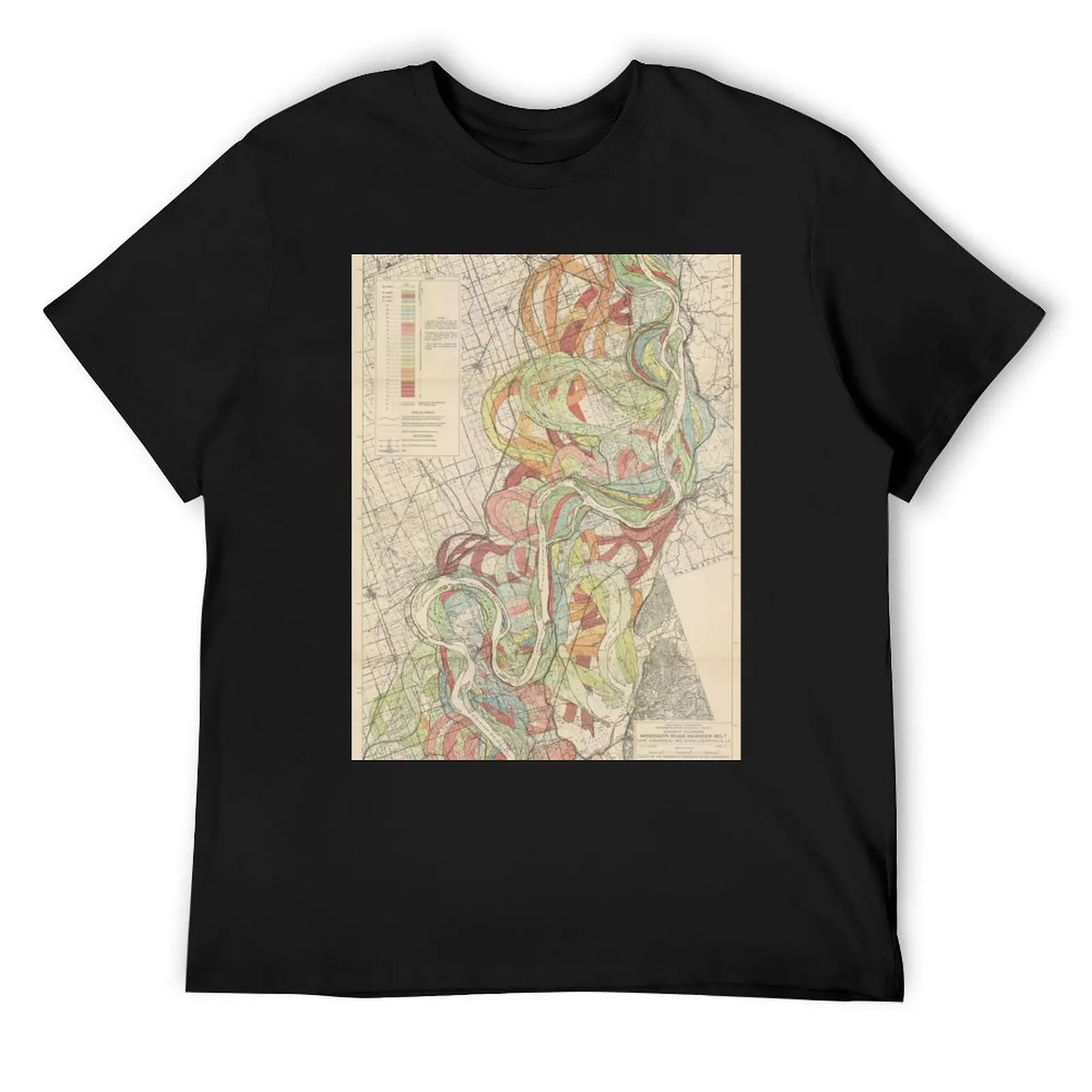 Harold Fisk, 1944 - Ancient Courses: Mississippi River Meander Belt, Plate 22 Sheet 2 T-Shirt
Harold Fisk, 1944 - Ancient Courses: Mississippi River Meander Belt, Plate 22 Sheet 2 T-Shirt