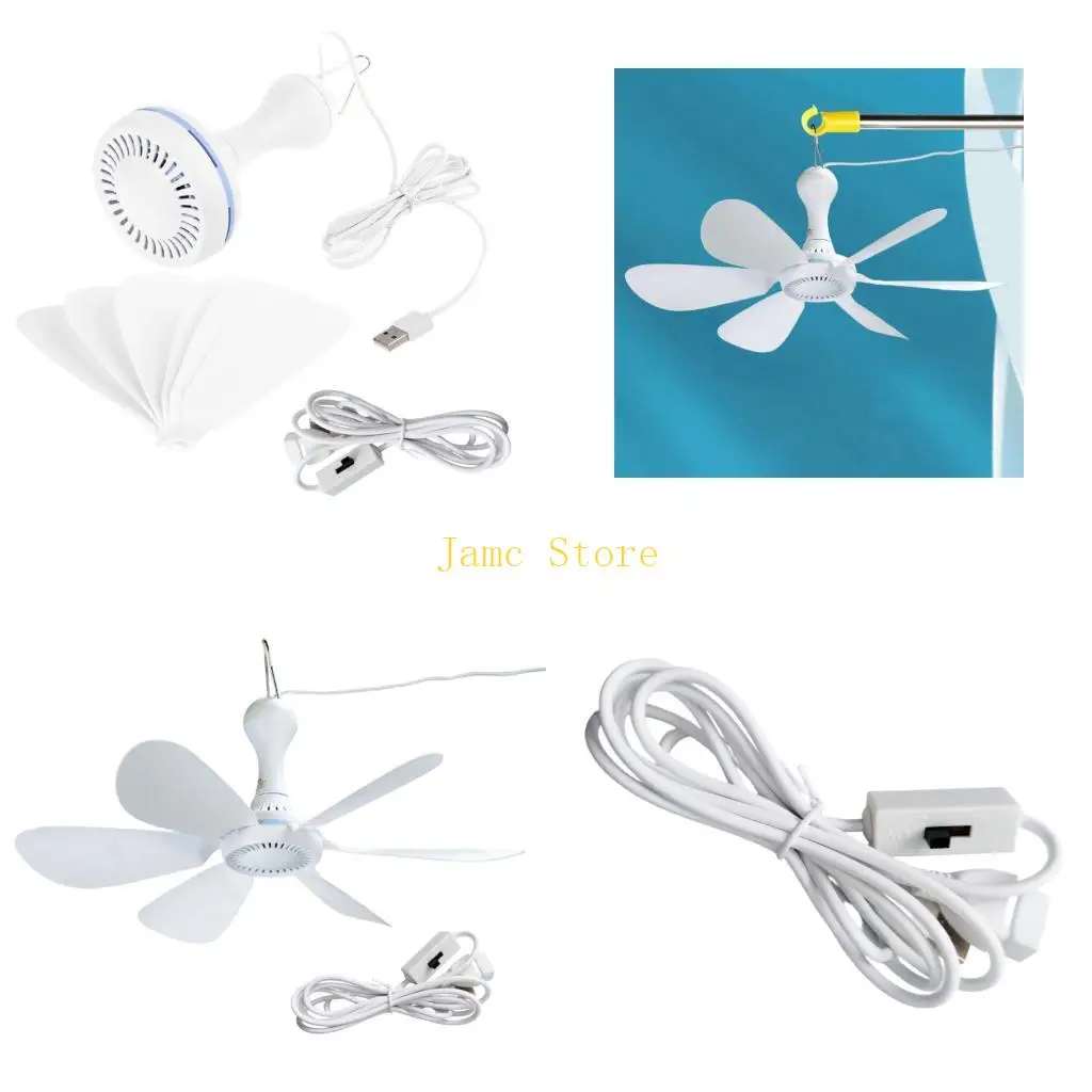 LX0B Portable USB 5V 3 Speed Celling Fan Outdoor Gazebo Fan Canopy Hanging Fan For Outdoor Dorm Tent Travel Home Supplies
LX0B Portable USB 5V 3 Speed Celling Fan Outdoor Gazebo Fan Canopy Hanging Fan For Outdoor Dorm Tent Travel Home Supplies