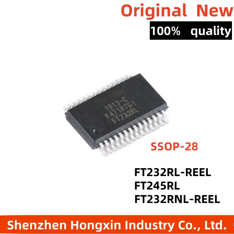 1Piece New FT232RL-REEL FT245RL FT232RNL-REEL SMT SSOP-28 Bridge USB to UART Chip
1Piece New FT232RL-REEL FT245RL FT232RNL-REEL SMT SSOP-28 Bridge USB to UART Chip