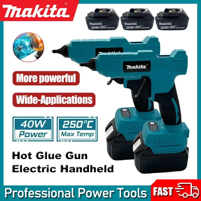 Беспроводной термофен Makita для ремонта и DIY, электрический ручной пистолет для горячей сварки и клеевания, с насадкой против ожогов, для аккумулятора 20В
Беспроводной термофен Makita для ремонта и DIY, электрический ручной пистолет для горячей сварки и клеевания, с насадкой против ожогов, для аккумулятора 20В