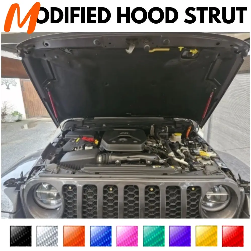Front Hood Struts for Jeep Wrangler (JL) 2019-Present Shock Lift Supports Bonnet Gas Dampers Springs No-Drill
Front Hood Struts for Jeep Wrangler (JL) 2019-Present Shock Lift Supports Bonnet Gas Dampers Springs No-Drill