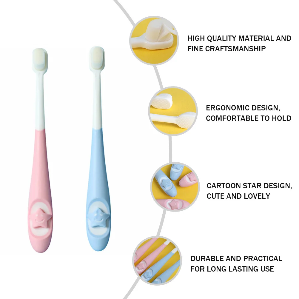 2Pcs Kids Toothbrush Baby Nursing Brush Ergonomic Handle Ultra-Fine Bristle Infant Tooth Cleaner Soft Comfortable Design
2Pcs Kids Toothbrush Baby Nursing Brush Ergonomic Handle Ultra-Fine Bristle Infant Tooth Cleaner Soft Comfortable Design