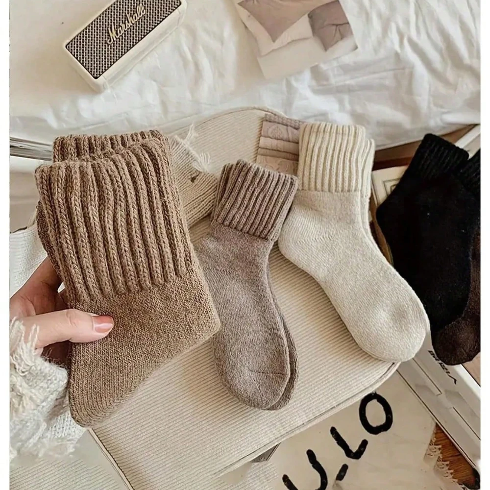 Мягкие нечеткие зимние носки, женские толстые вязаные носки для зимних сапог, холодная погода
Мягкие нечеткие зимние носки, женские толстые вязаные носки для зимних сапог, холодная погода