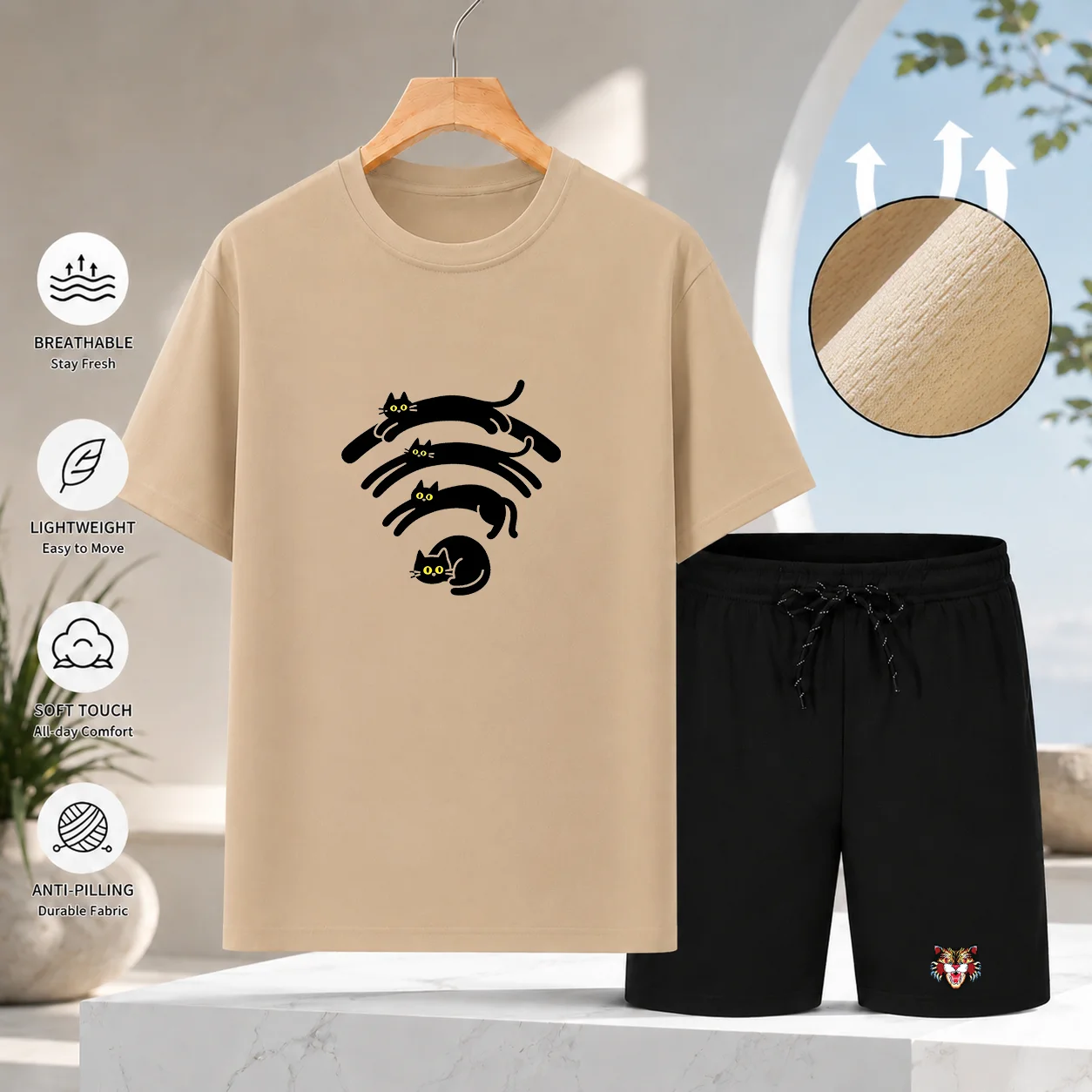 Men's Tracksuit 2 Piece O-neck Short Sleeve Shirt Shorts Set Men's Running Suit T shirts Man Clothing Summer T-shirt
Men's Tracksuit 2 Piece O-neck Short Sleeve Shirt Shorts Set Men's Running Suit T shirts Man Clothing Summer T-shirt