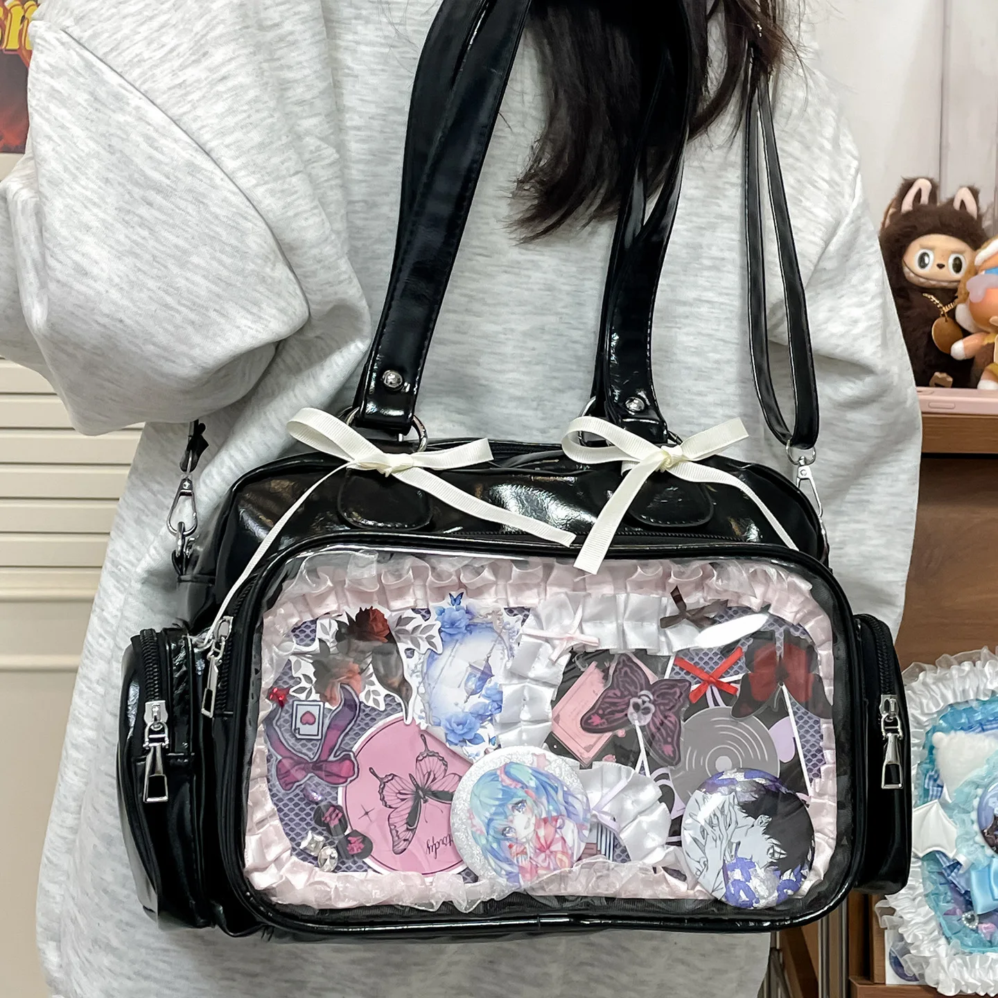 New Cute Sweet Ulzzang Ita Bag for Girls Comic Exhibition Y2K Dolls Bag JK Uniform One-shoulder Crossbody Bag Bags for Women
New Cute Sweet Ulzzang Ita Bag for Girls Comic Exhibition Y2K Dolls Bag JK Uniform One-shoulder Crossbody Bag Bags for Women
