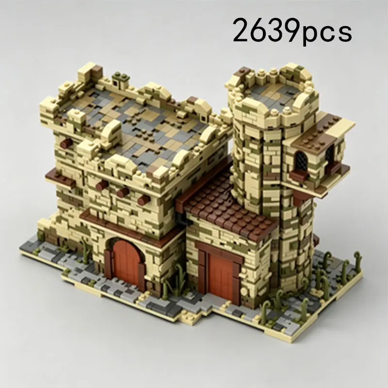 MOC Arabic-style residential house fortress small particle assembly building block toy ornament 2639pcs
MOC Arabic-style residential house fortress small particle assembly building block toy ornament 2639pcs