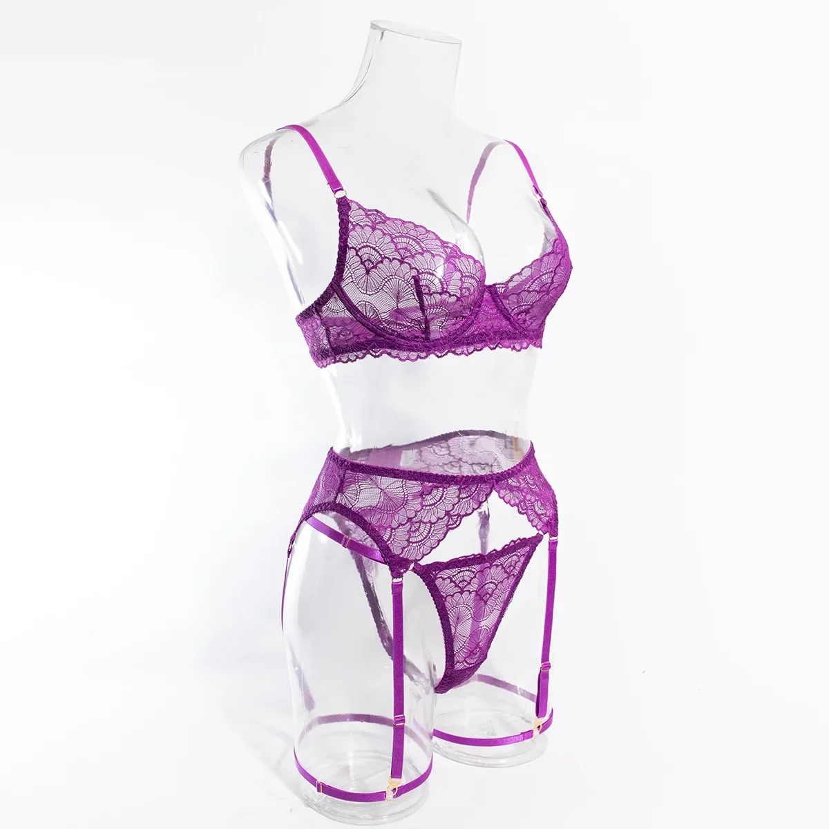 Erotic Lingerie Bra and Panties Set Basic Sexy Sheer Lace Eyelash Unline Purple Lace Lingerie Women Underwear Intimate
Erotic Lingerie Bra and Panties Set Basic Sexy Sheer Lace Eyelash Unline Purple Lace Lingerie Women Underwear Intimate