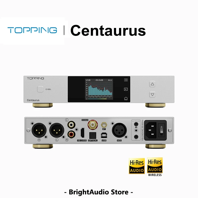TOPPING Centaurus R2R DAC Fully Balanced High Performance Decoder Bluetooth BT5.1 LDAC Hi-Res Audio DSD512 PCM768
TOPPING Centaurus R2R DAC Fully Balanced High Performance Decoder Bluetooth BT5.1 LDAC Hi-Res Audio DSD512 PCM768
