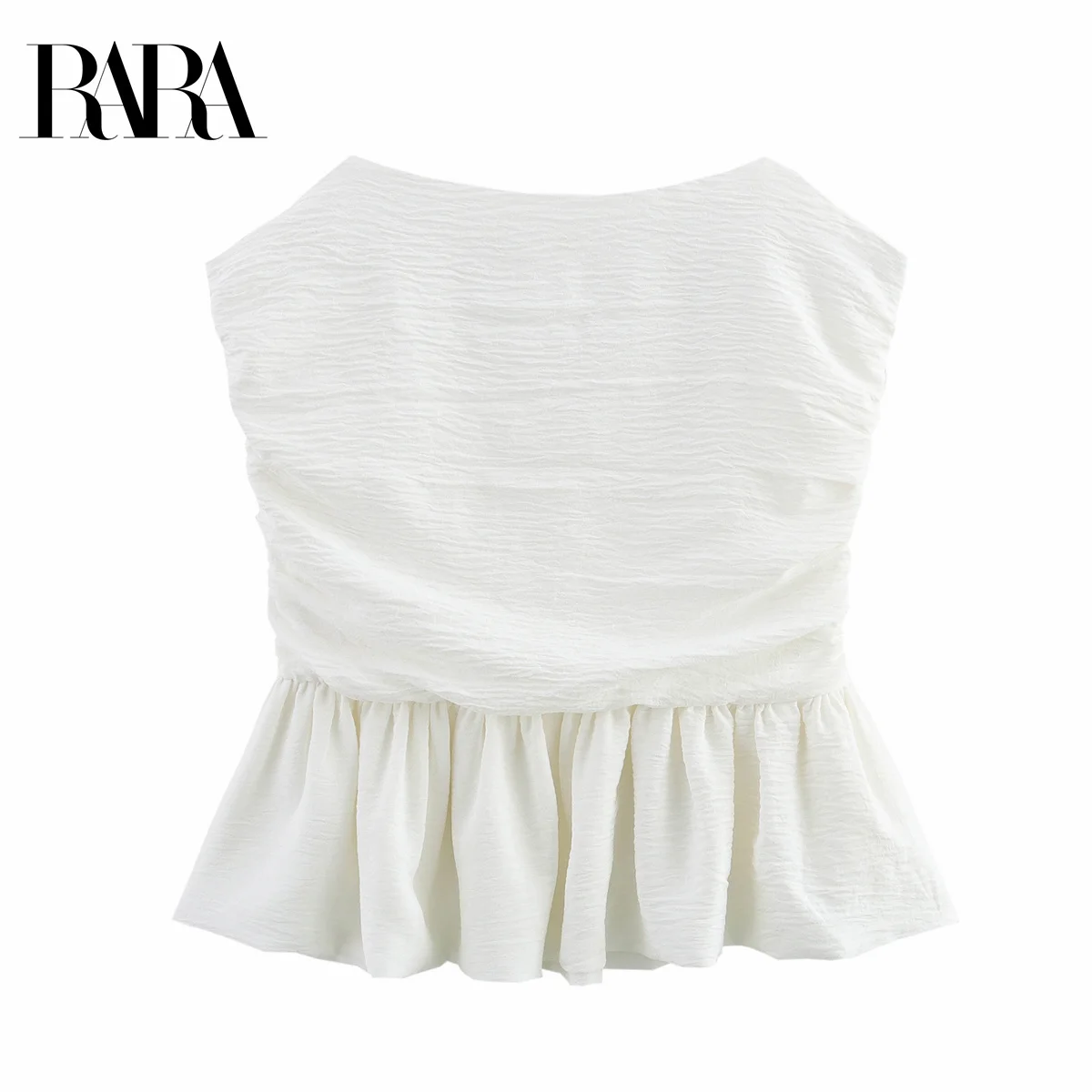 RARA Womens Sleeveless Off - shoulder Strapless Vest Top with Ruffled Hem Stylish and Feminine Womens Apparel
RARA Womens Sleeveless Off - shoulder Strapless Vest Top with Ruffled Hem Stylish and Feminine Womens Apparel