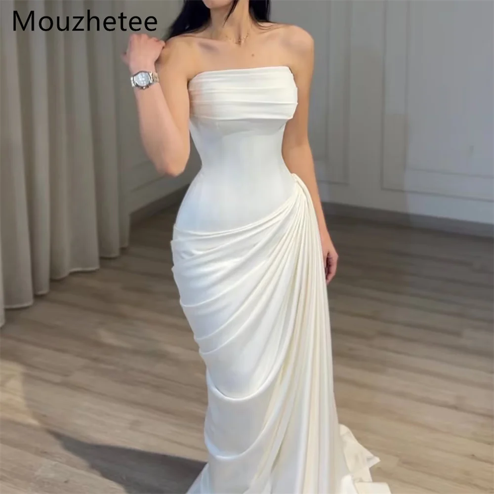 Mouzhetee Mermaid Elegant Strapless Pleat Sleeveless Wedding Dresses Simple Brides Gown Custom Made 2026
Mouzhetee Mermaid Elegant Strapless Pleat Sleeveless Wedding Dresses Simple Brides Gown Custom Made 2026