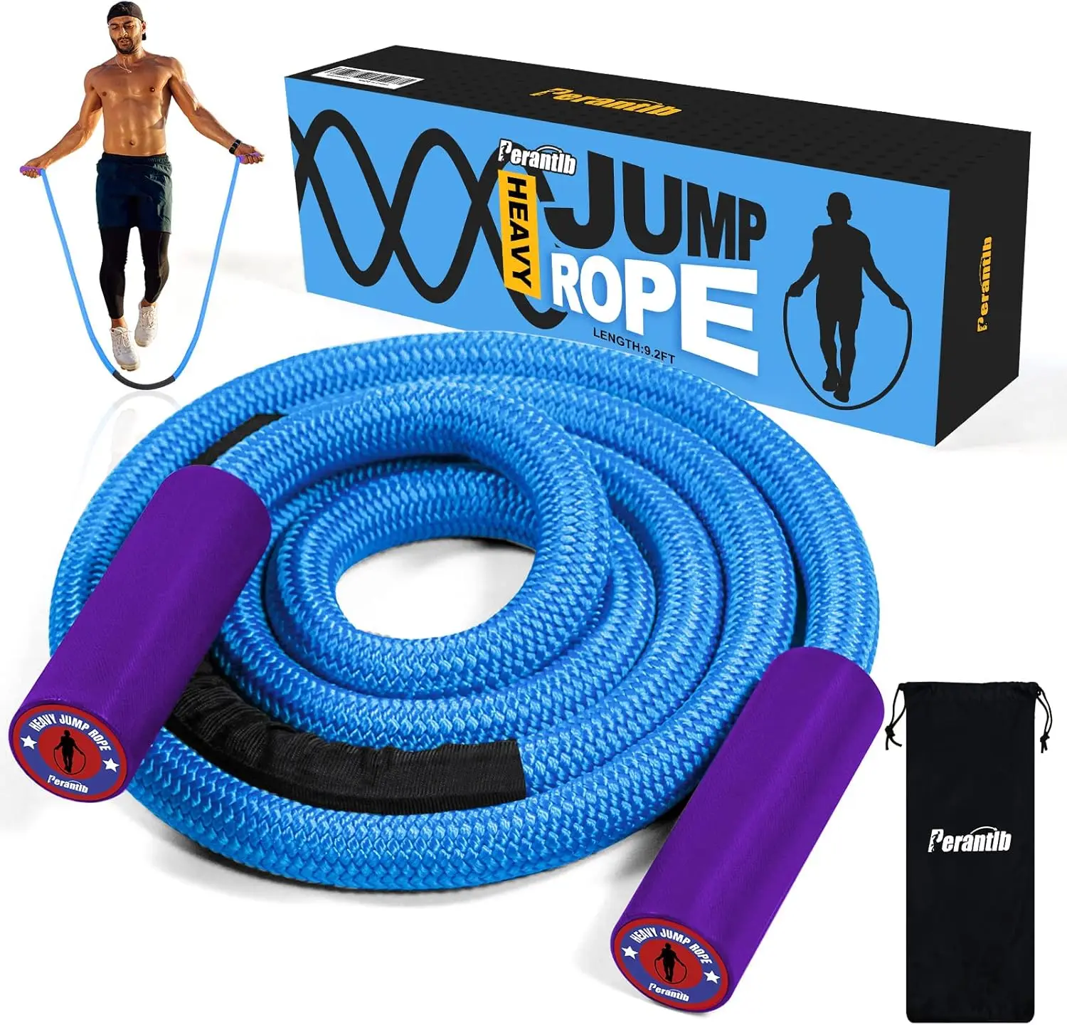 1 Inch Heavy Jump Rope, 2.7LB Weighted Skipping Rope with 360° Swivel Handle for Fitness Men Women
1 Inch Heavy Jump Rope, 2.7LB Weighted Skipping Rope with 360° Swivel Handle for Fitness Men Women
