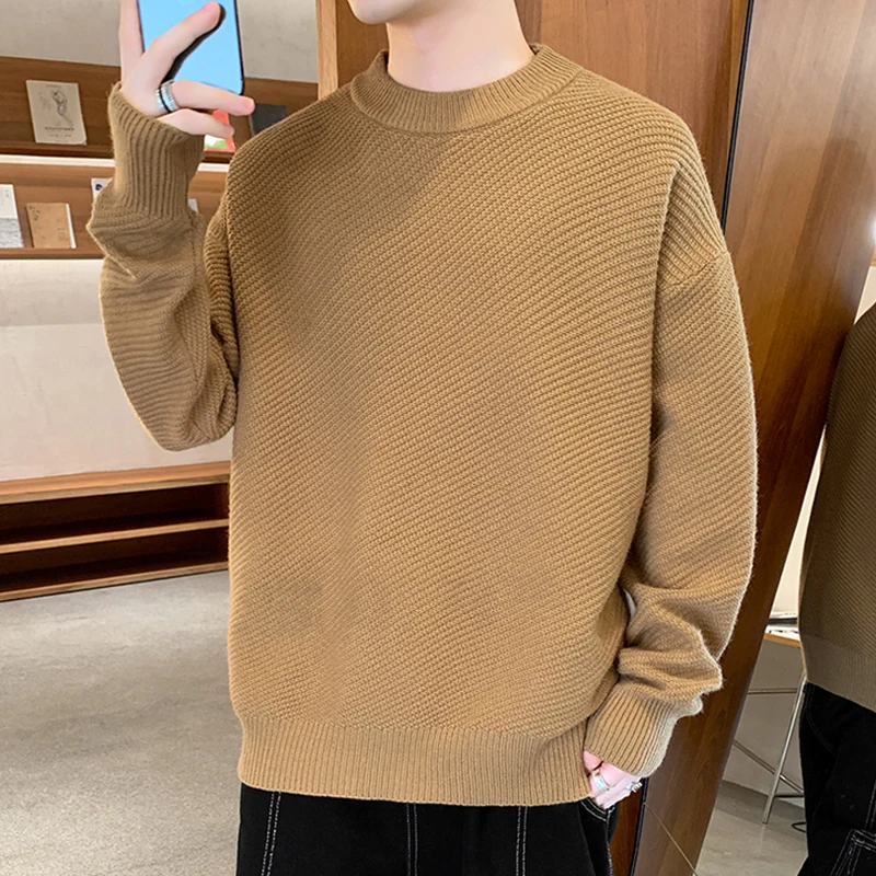 Loose Fit round Ne Men's Sweater Color Knitted Inner Wear Base Layer Faionable Casual Winter New Arrival
Loose Fit round Ne Men's Sweater Color Knitted Inner Wear Base Layer Faionable Casual Winter New Arrival